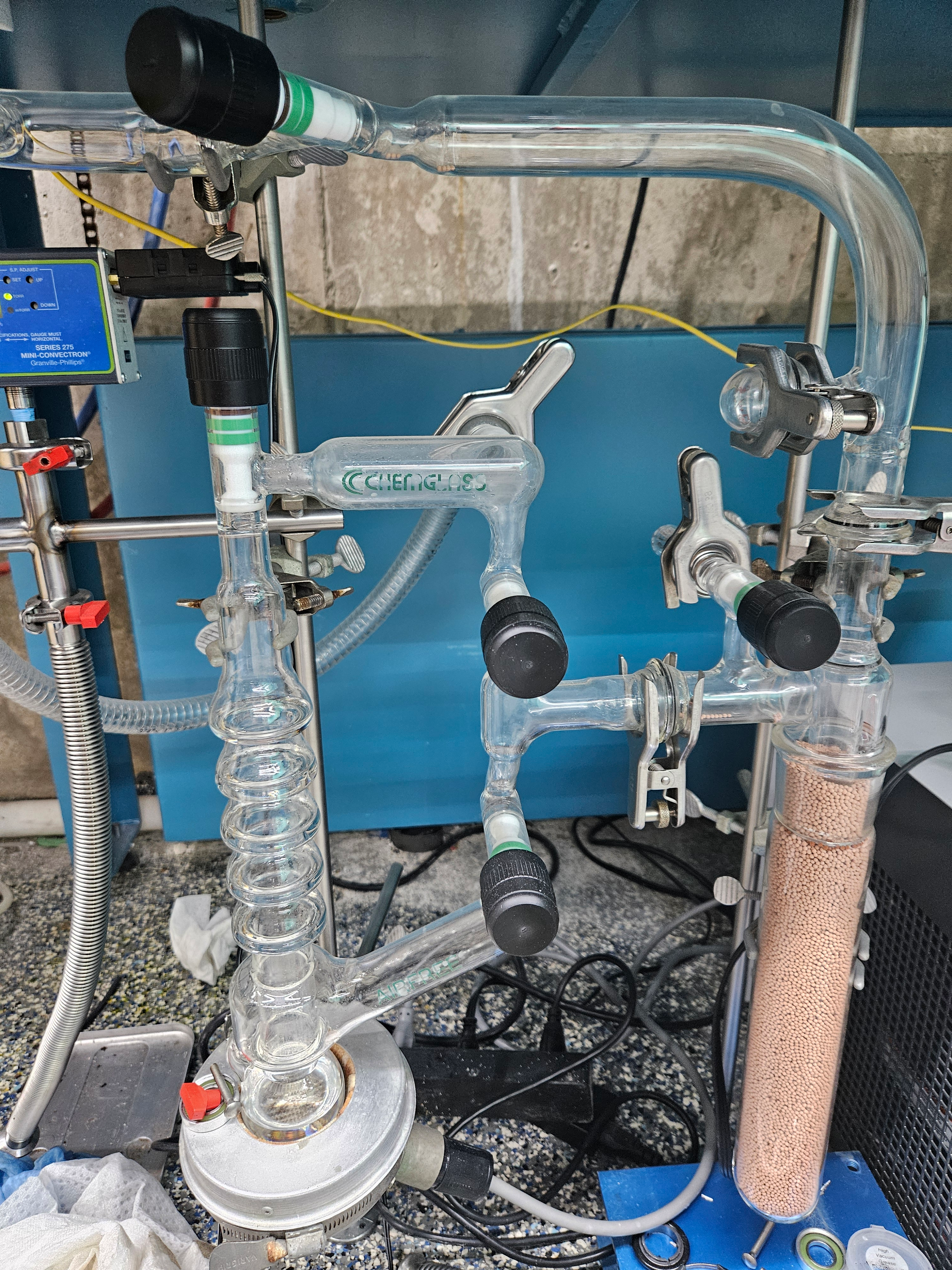 Glassware , Distillation columns , heads , flasks, additon funnels and anything else you could ever need .